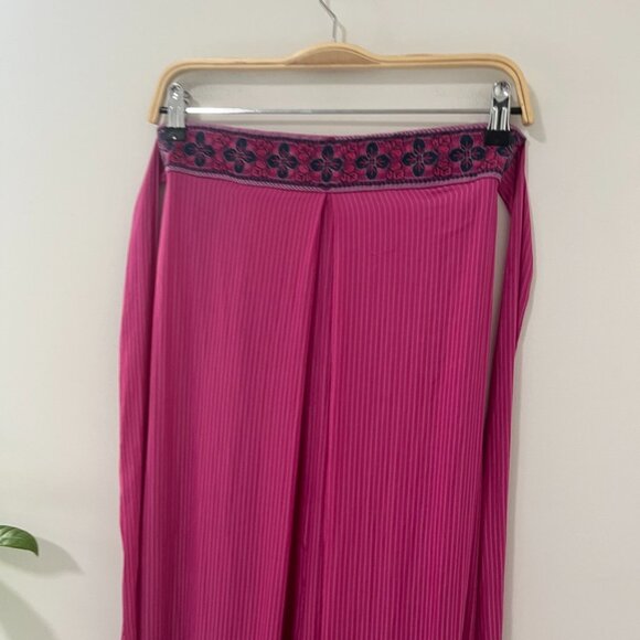 Free People Pink Stripe Harem Wide Leg Pants Size XS - Picture 2 of 7